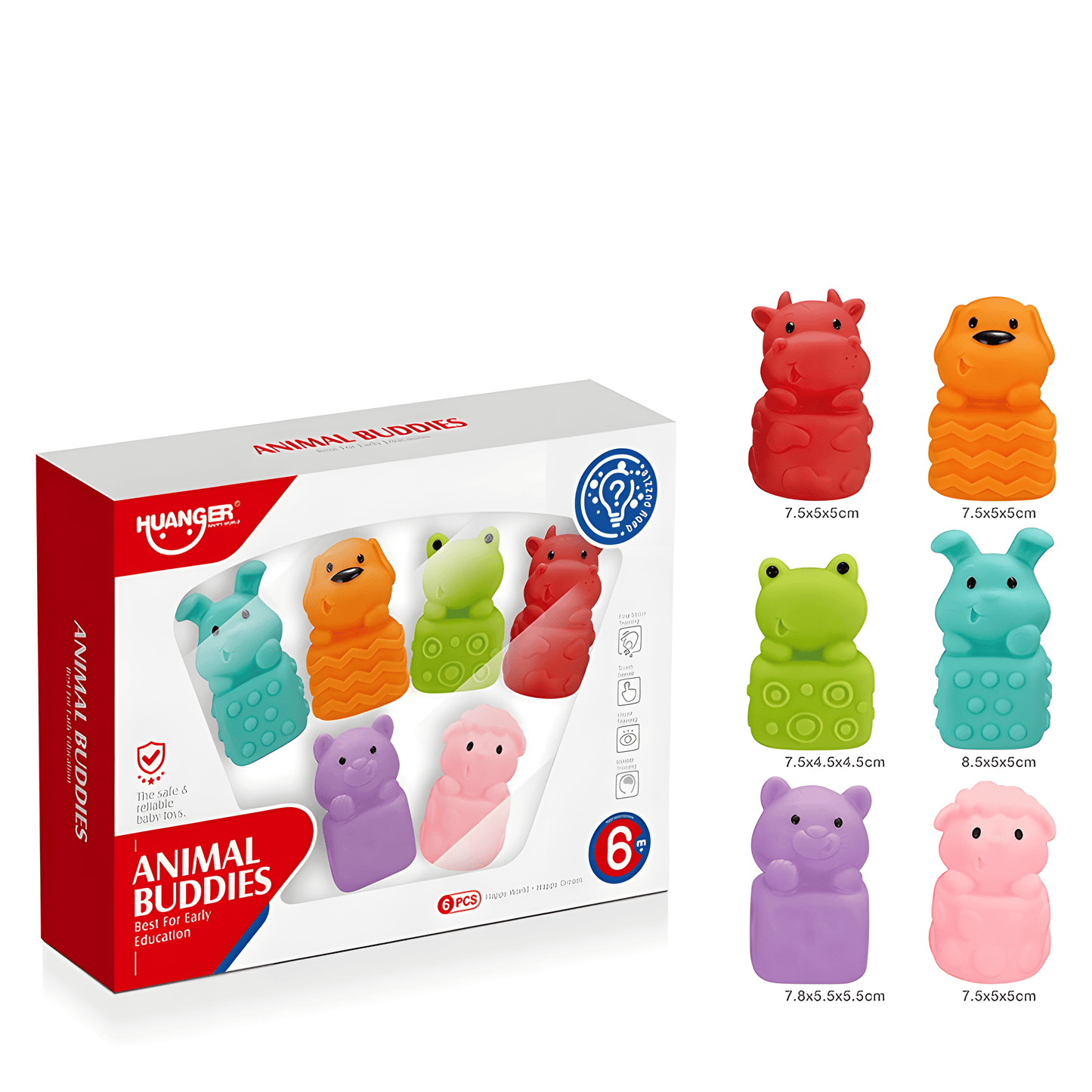 Set de Animales Didácticos - Juguetes Sensoriales para Bebés