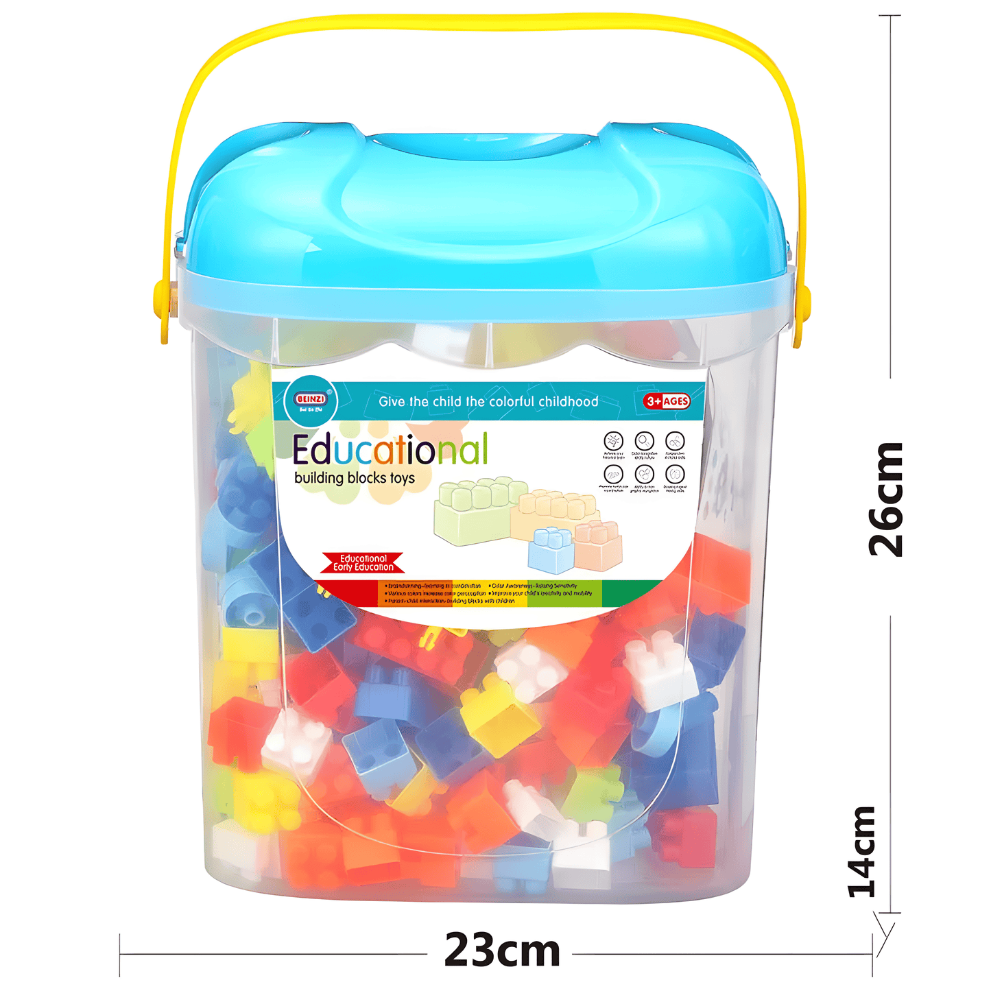 Set de Bloques de Construcción Bienzi - 260 Piezas en Balde Práctico