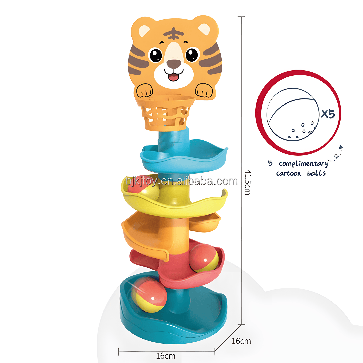 Torre Espiral Didáctica - Juguete Educativo con Bolas Rodantes Bang & Bingo