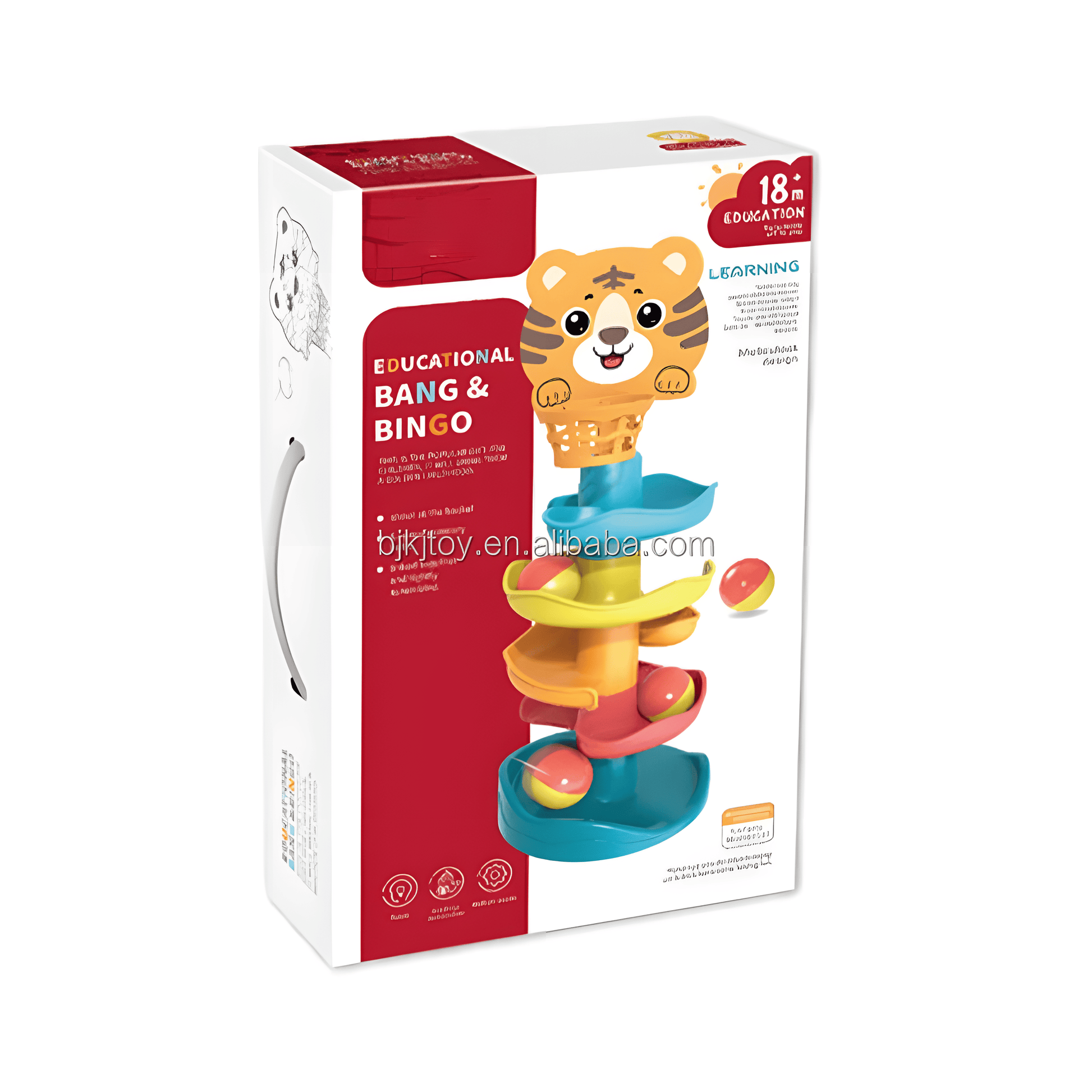 Torre Espiral Didáctica - Juguete Educativo con Bolas Rodantes Bang & Bingo