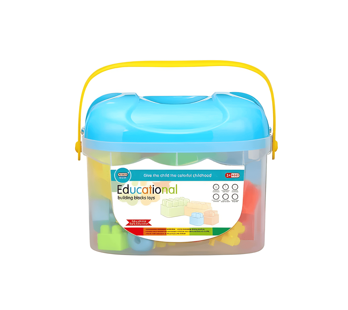 Set de Bloques de Construcción Bienzi - 50 Piezas en Balde Portátil