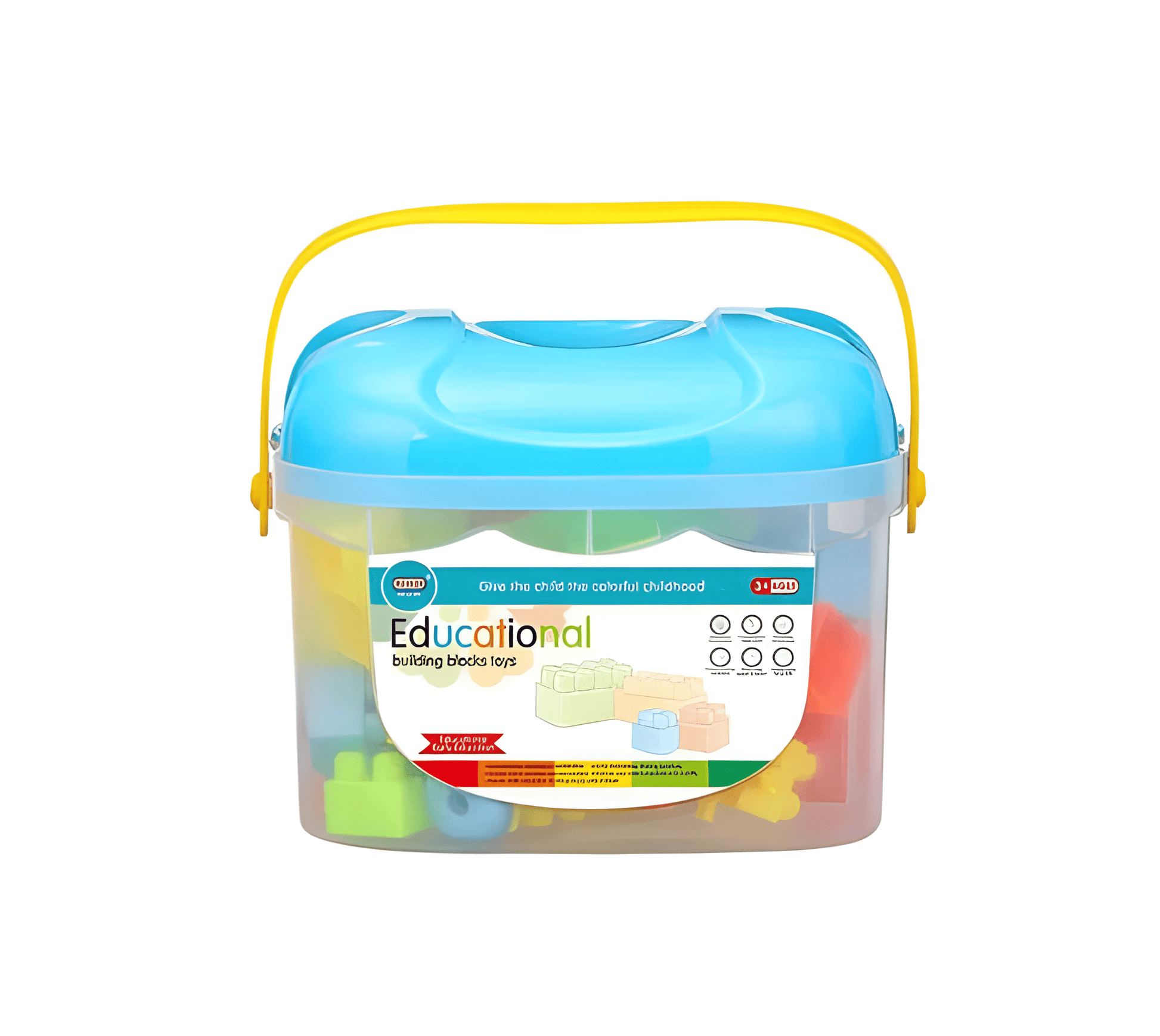 Set de Bloques de Construcción Bienzi - 50 Piezas en Balde Portátil