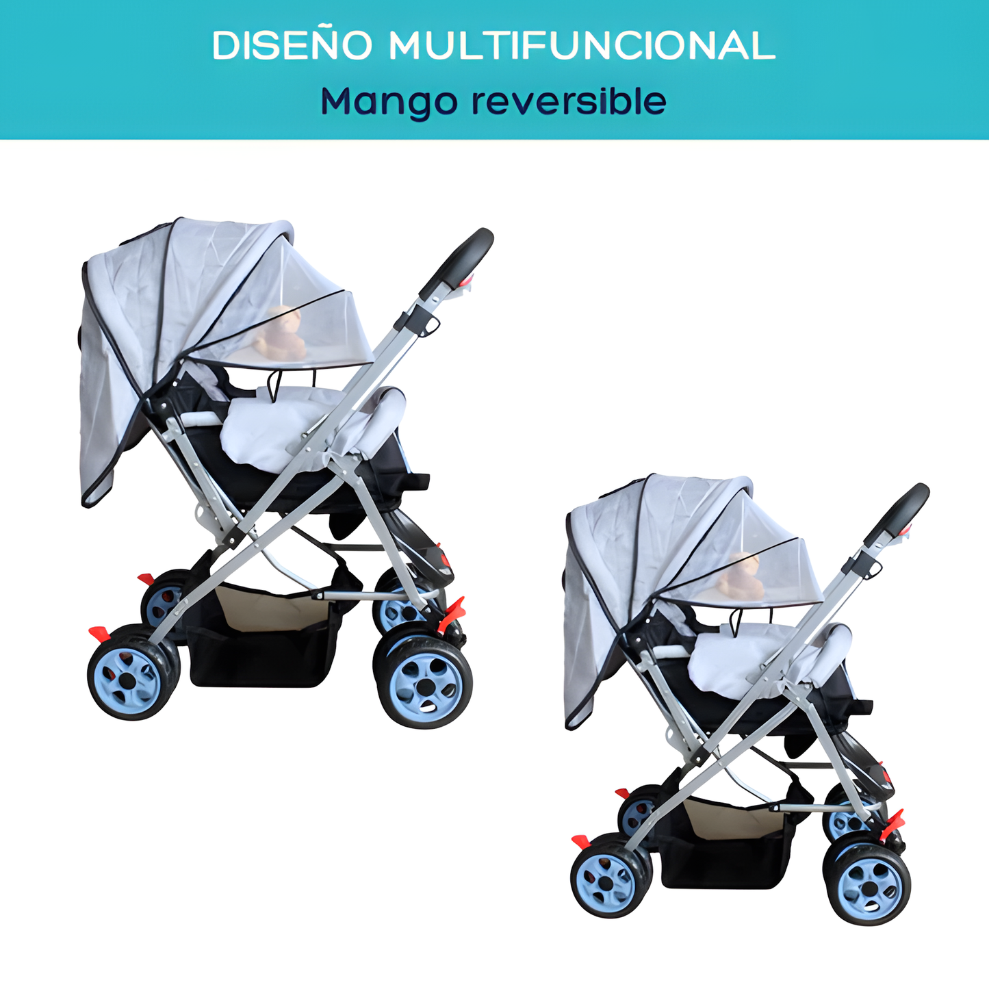 Coche Mango Reversible + Pañalera