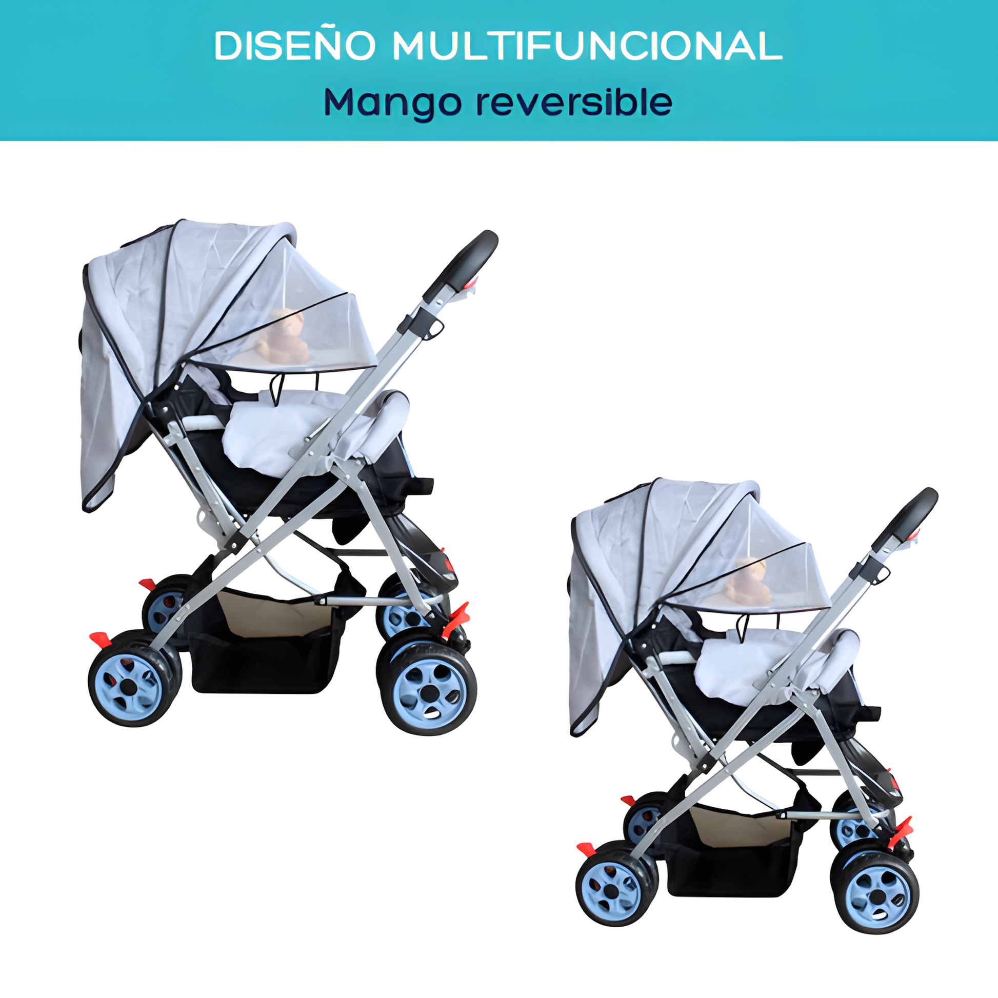 Coche Mango Reversible + Pañalera