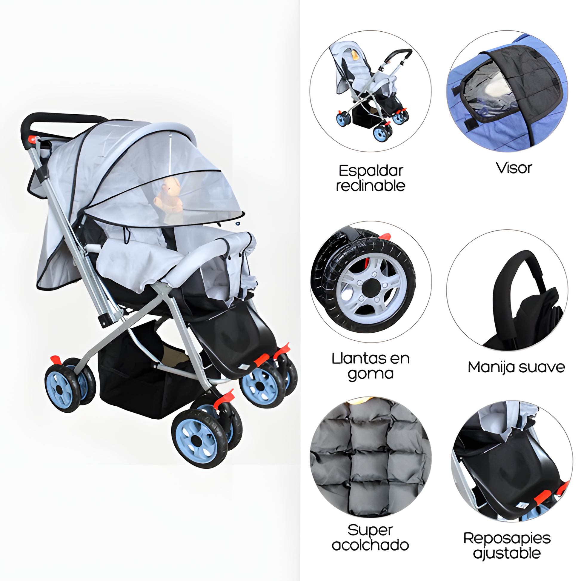 Coche Mango Reversible + Pañalera