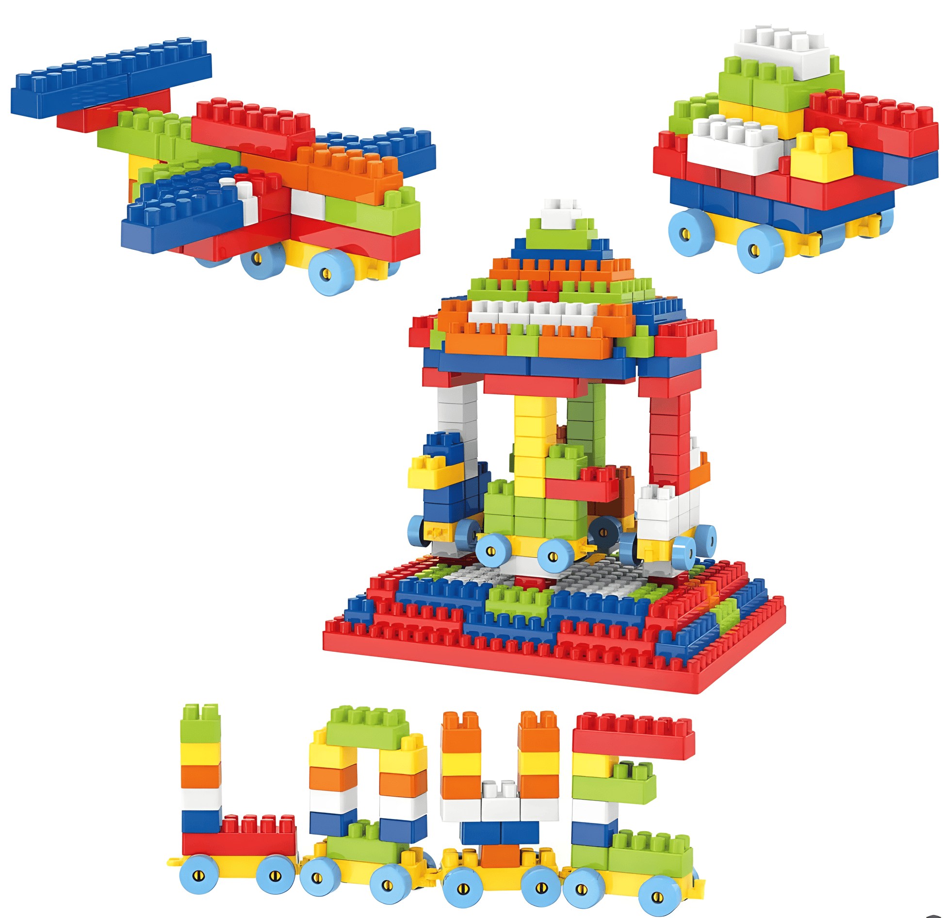 Set de Bloques de Construcción Bienzi - 260 Piezas en Balde Práctico