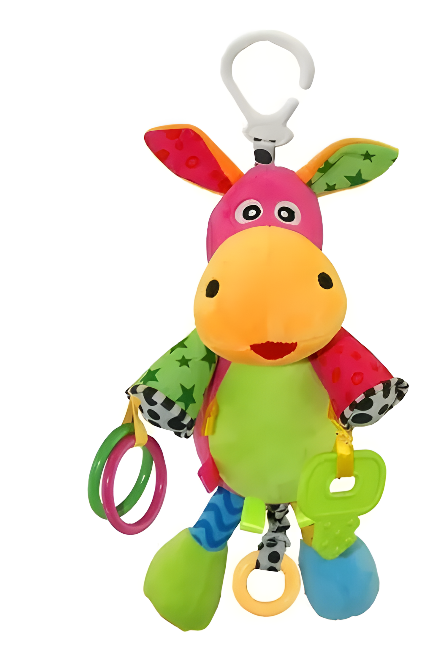 Peluche Sonajero para Bebé - Burro Sensorial con Mordedor