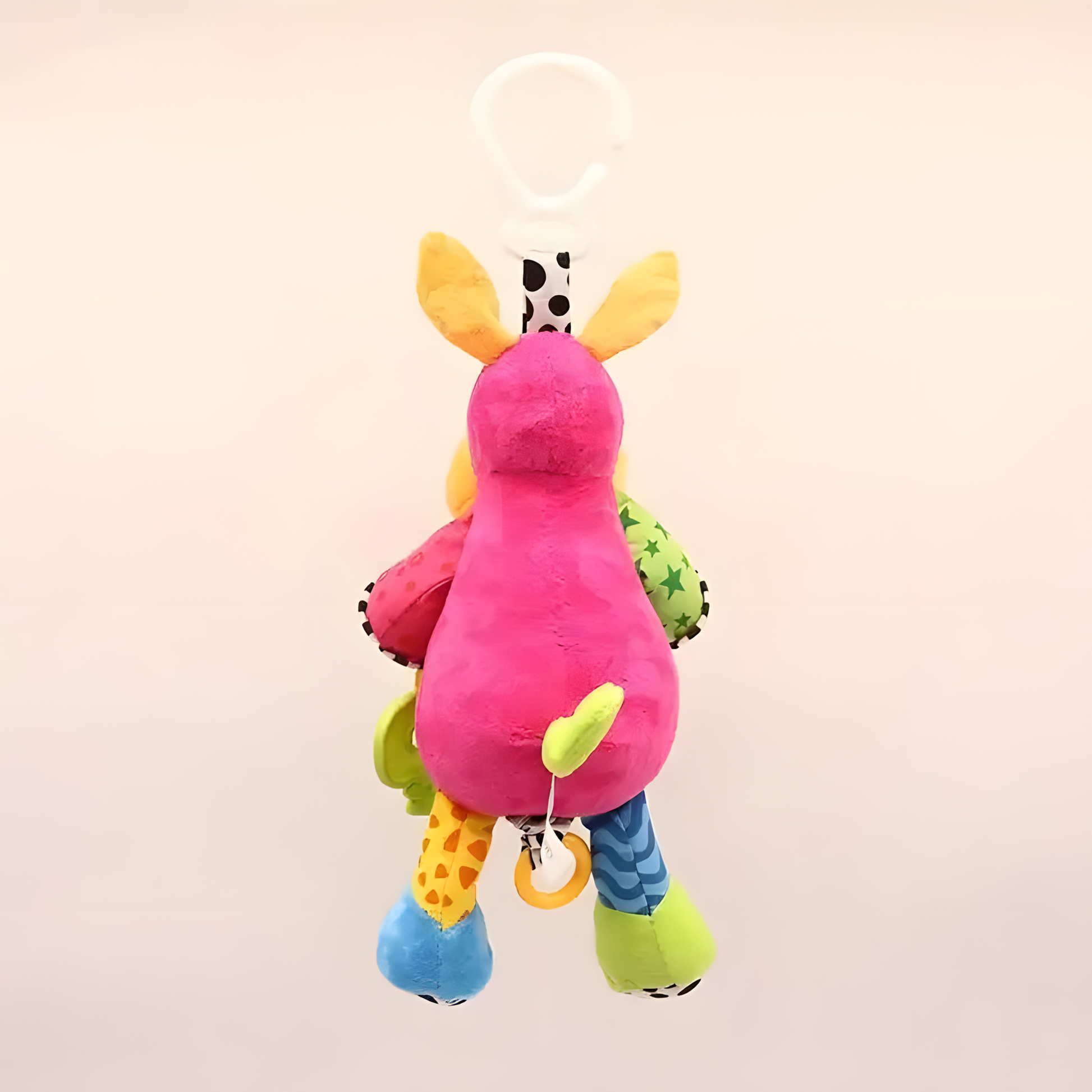 Peluche Sonajero para Bebé - Burro Sensorial con Mordedor