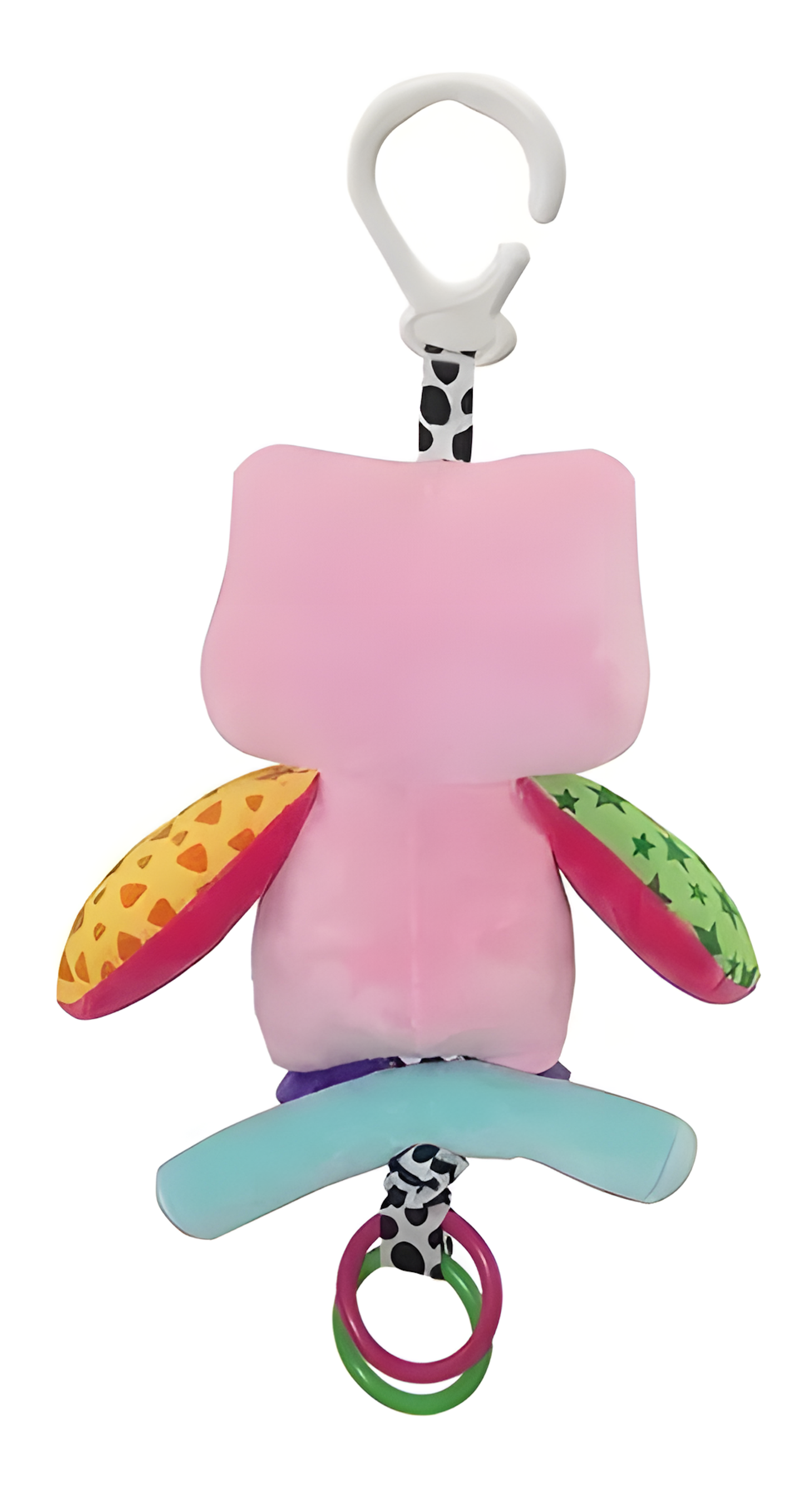 Peluche Sonajero para Bebé - Búho Sensorial con Mordedor