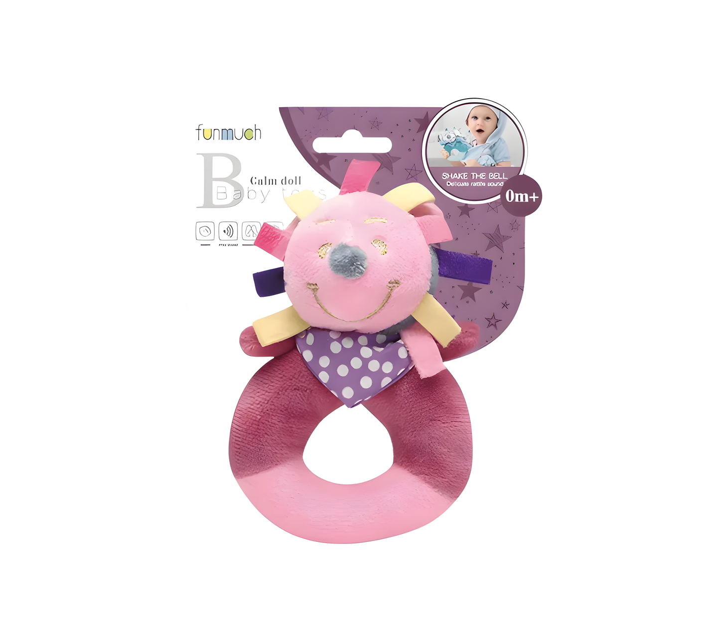 Sonajero de Peluche en Forma de Oso - Suave y Sensorial