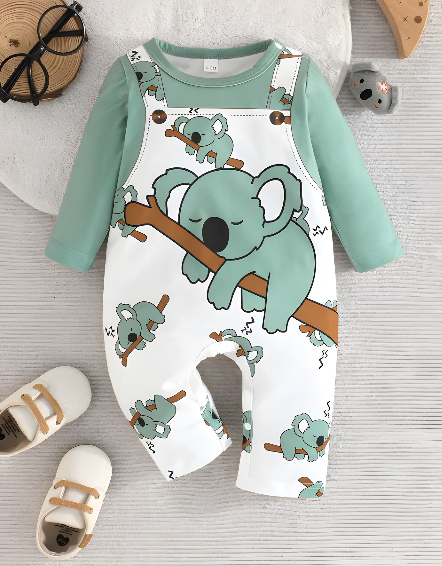 Mameluco tipo oberol bebe koalas