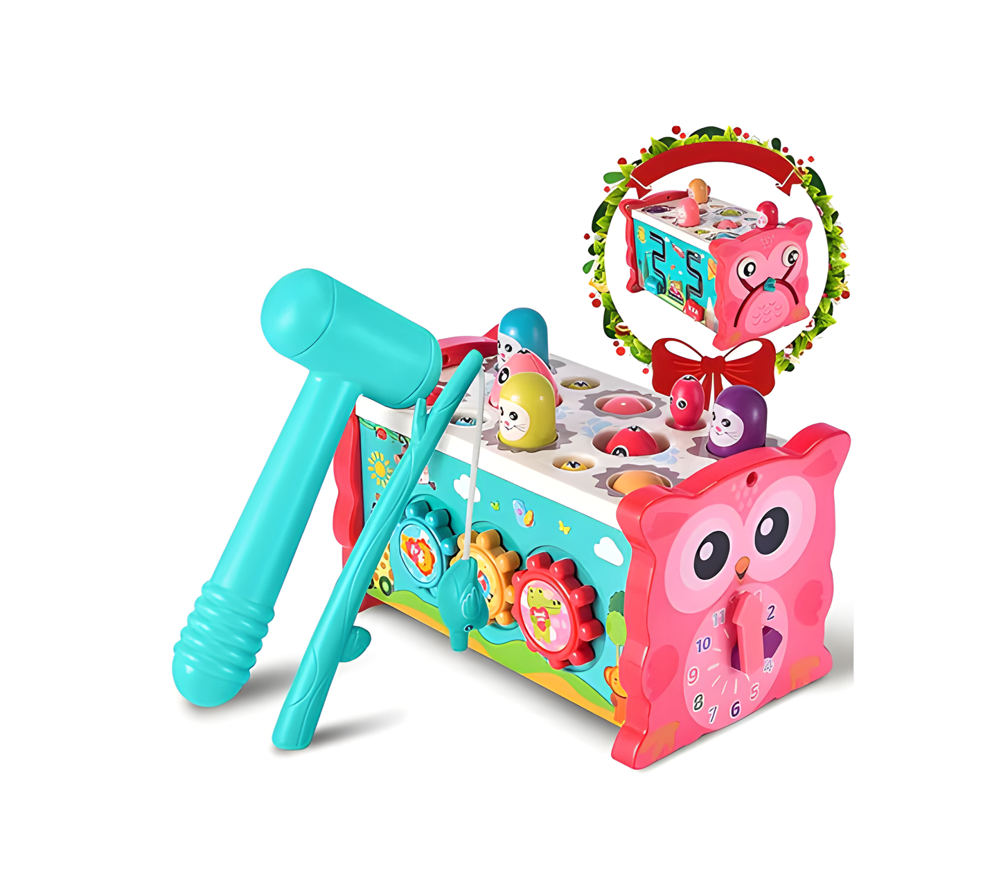 Juguete Didáctico Montessori 7 en 1 🦉🎣 – Diversión y Aprendizaje para Pequeños Exploradores