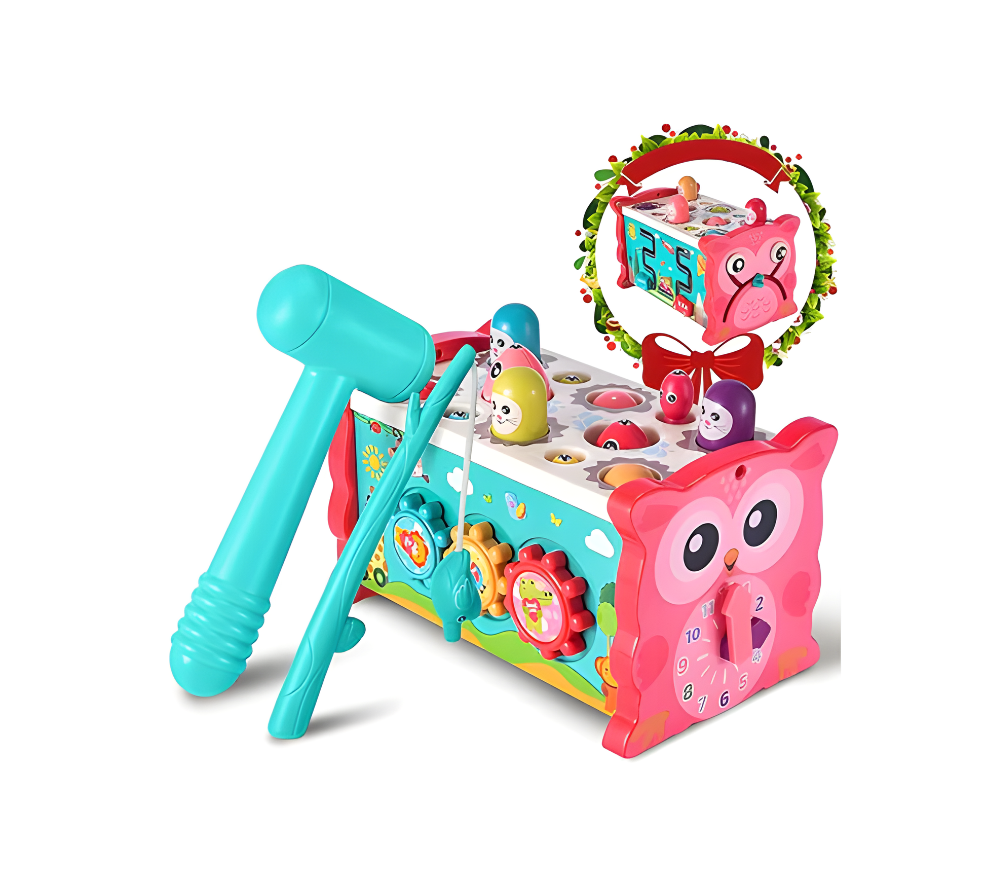 Juguete Didáctico Montessori 7 en 1 🦉🎣 – Diversión y Aprendizaje para Pequeños Exploradores