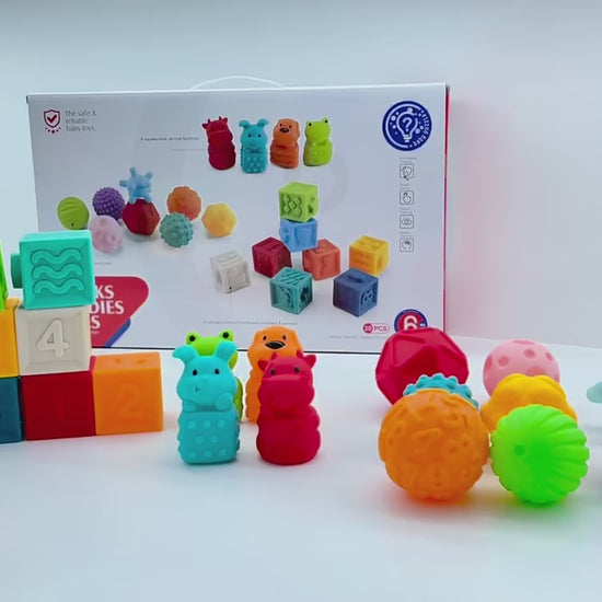 Set de Pelotas Sensoriales Texturizadas 🏀 – Diversión y Estimulación para tu Bebé