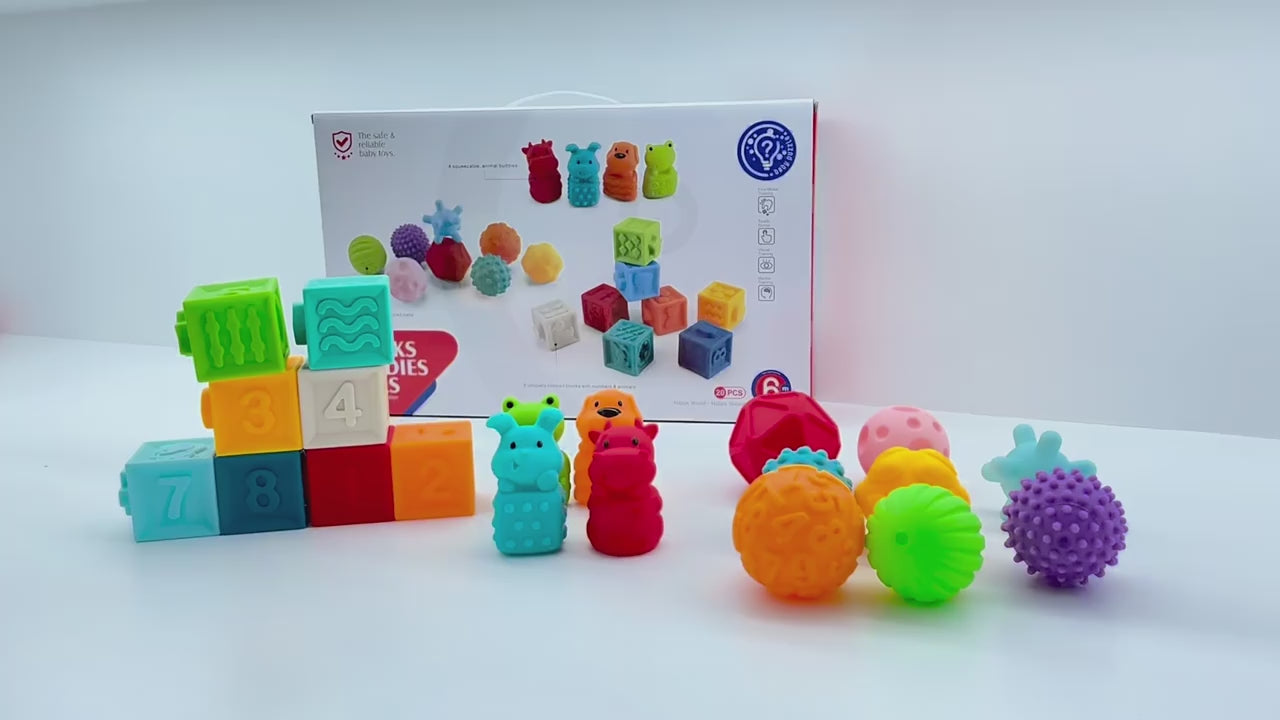 Set de Pelotas Sensoriales Texturizadas 🏀 – Diversión y Estimulación para tu Bebé