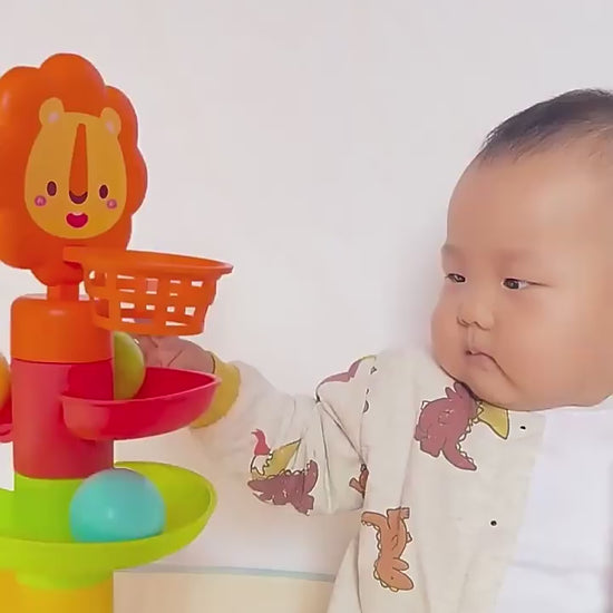 Torre de Bolas en Espiral - Juguete de Pista Sensorial para Bebés